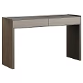 Modern Light Wood Dressing Table With Drawers And Smooth Countertop Surface 3d model