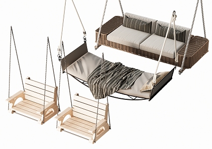 Modern Outdoor Swing Courtyard Swing Chair Hanging Chair Outdoor Rocking Chair 3d model