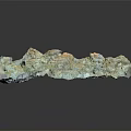 Scenic Garden Landscape Featuring Blue White Yellow Rocks With Crystalline Rough Surface