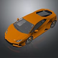 Orange Supercar With Sleek Aerodynamic Design And Modern Body Features