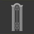 White Ornate Gate With Arched Top And Decorative Columns Elegant Classical Design For Home Entrance