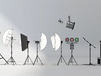 Modern Photographic Equipment Recording Studio Photographic Equipment 3d model