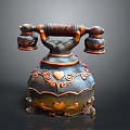 Retro Style Digital Decorative Speaker With Heart Patterns And Colorful Details