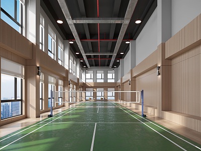 Modern Badminton Hall 3d model