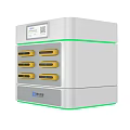 Phone Charging Cabinet With Multiple Ports Screen And QR Code White Green Design 3d model