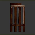 Wooden Bar Stool with Vintage Design Round Top and Decorative Leg Structure