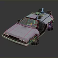 Futuristic Sports Car With Gull Wing Doors And Streamlined Exterior Design