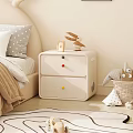 Cozy Kids Room Nightstand With Photo Frame Rabbit Doll And Stuffed Toys