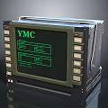 YMC Industrial Computer With Green Screen Display And Control Panel Buttons