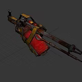 Industrial Metal Tool With Yellow Red Parts And Roller Wheel Structure