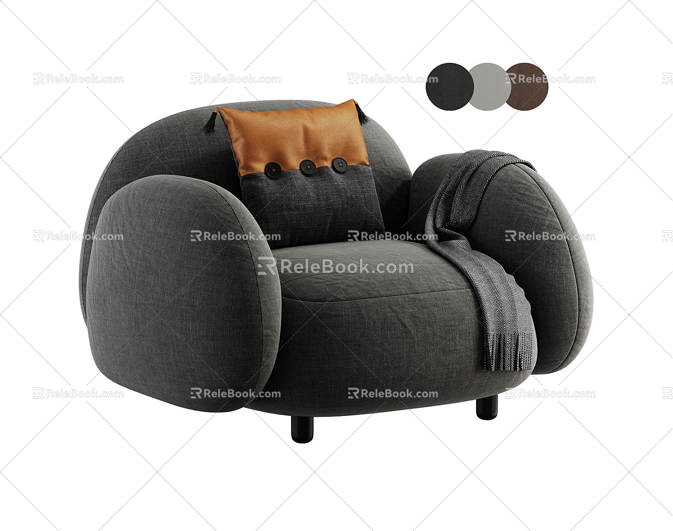 Modern Single Sofa Leisure Chair Leisure Sofa Chair Armchair Chair Single Chair 3d model