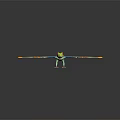 Colorful Pterosaur Model with Blue Green Wings and Orange Tail on Black Background with Reflections