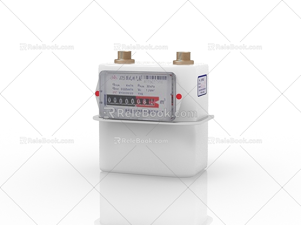 modern gas meter 3d model