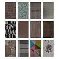 Square Rugs With Various Patterns For Home Decor And Interior Design 3d model