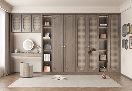 Modern Wardrobe Middle Style Wardrobe Middle Ancient Wardrobe 3d model