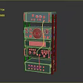 Professional Green Electronic Equipment Rack Featuring Multiple Layers Knobs Buttons And Illuminated Screen