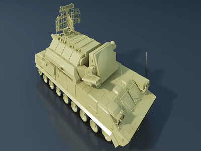 Multi Wheeled Functional Vehicle Featuring Radar Antenna And Armored Structure For Missions 3d model