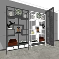 Modern Stylish Multi Layer Storage Display Shelves With Decorative Items