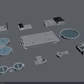 Industrial Plant Facilities With Various Structures Including Circular Tanks And Roofed Buildings