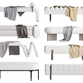Bed End Stool Sofa Bench 3d model