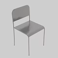 Sleek Minimalist Full Stainless Steel Single Dining Chair For Modern Home And Cafe Daily Use