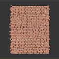 Tall Red Brick Wall Standing In Charming Scenic Natural Landscape View