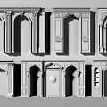 Ornate Decorative Door Arches With Various Architectural Styles And Carved Details