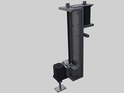 Heavy Duty Precision Industrial Linear Slide Equipment with Metal Frame Electric Motor and Guide Rail 3d model