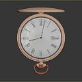 Open Copper Case Pocket Watch With White Dial Roman Numerals And Dark Background Reflection