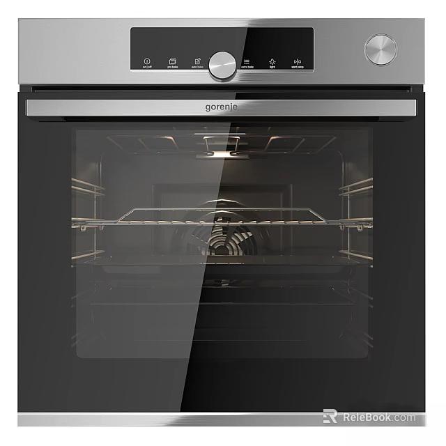 Modern Stainless Steel Oven With Digital Control Panel And Glass Door For Kitchen 3d model 