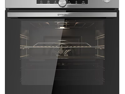 Modern Stainless Steel Oven With Digital Control Panel And Glass Door For Kitchen 3d model