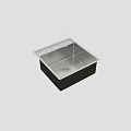 Stainless Steel Single Bowl Kitchen Sink With Modern Square Design And Drainage