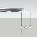 Modern lighting combination ceiling lamp chandelier 3d model