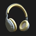Modern Over Ear Headphones With Soft Yellow Ear Cushions And Sleek Design