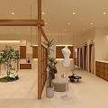 Modern Clothing Store Interior With Mannequins Clothing Racks Sofa Plants And Wooden Decor