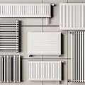 Various Types of Modern White Wall Mounted Radiators with Different Designs for Home Heating