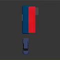 Modern Blue Pickup Truck With Mobile Kiosk Red Awning And Seating Setup