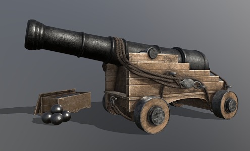 Retro Cannon 3d model