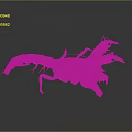 Modern Shrimp Australian Rock Lobster Macrobrachium monochrome lobster Procambarus clarkii 3d model