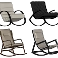 Stylish Leisure Rocking Chairs with Various Colors and Modern Designs for Home Living Room Decor