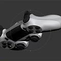 Ergonomic White Electronic Gaming Controller With Responsive Buttons Joysticks And Touchpad