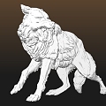 Wolf Bad Wolf Big Bad Wolf Dog Fierce Canine 3d model