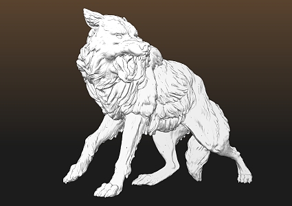 Wolf Bad Wolf Big Bad Wolf Dog Fierce Canine 3d model