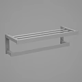 Sleek Metal Towel Rack Bathroom Accessories with Modern Wall Mount Design