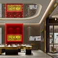 Light Luxury Jewelry Store Mall Inside Lao Fengxiang 3d model