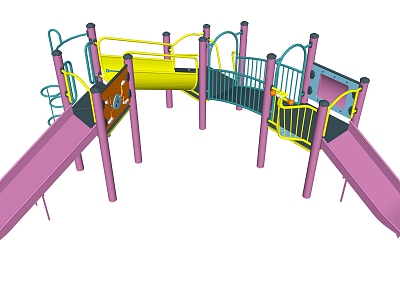 Modern play equipment children's activity field model