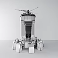Modern interactive device flight interactive desk 3d model