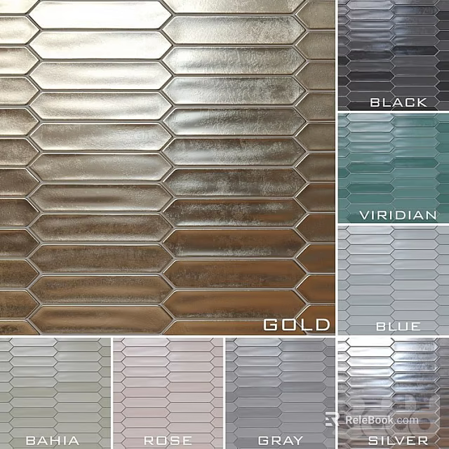 Metallic Hexagonal Room Divider With Gold Black Viridian Blue And Multiple Color Options 3d model 