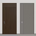 Modern Security Doors With Textured Design In Brown And Gray Colors 3d model
