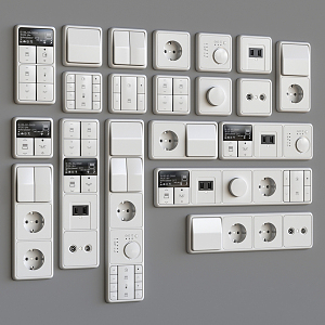 Modern Switch Panel Combination 3d model